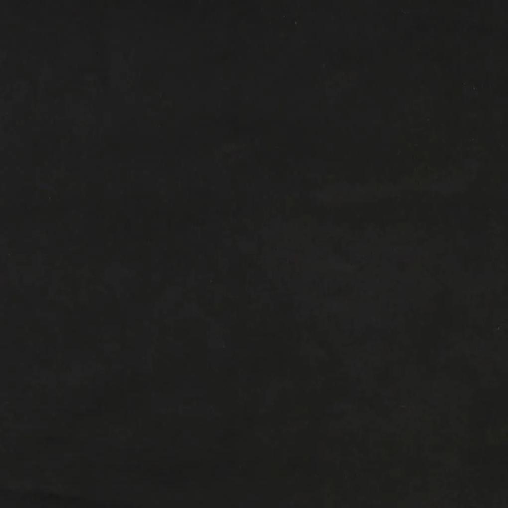 Πλαίσιο Κρεβατιού με Κεφαλάρι Μαύρο 100x200 εκ. Βελούδινο - Μαύρο