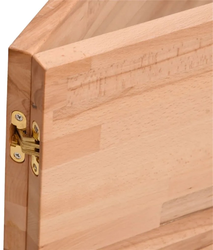 vidaXL Πάγκος Εργασίας 150x55x81,5εκ. από Μασίφ Ξύλο Οξιάς και Μέταλλο