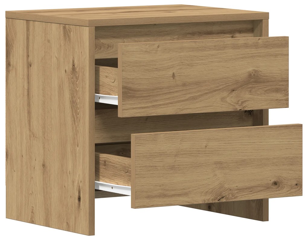 vidaXL Κομοδίνο 2 τεμ Καλλιτεχνική Δρυς 45x34x44,5 εκ Επεξεργασμένο ξύλο