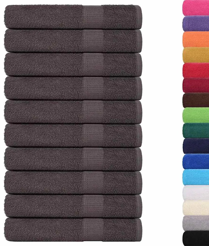 vidaXL Πετσέτες FROGN 10 τεμ. Ανθρακί 100x200 εκ. 360 γρ./μ²