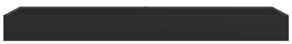 vidaXL Νιπτήρας Μαύρος Ματ 120x46x11εκ. Συνθετικός από Τεχνητό Μάρμαρο