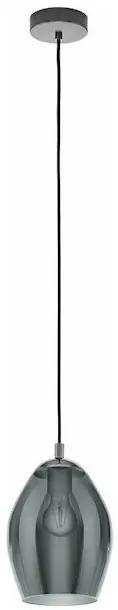 Eglo Estanys Μοντέρνο Κρεμαστό Φωτιστικό Μονόφωτο με Ντουί E27 σε Ασημί Χρώμα 39564