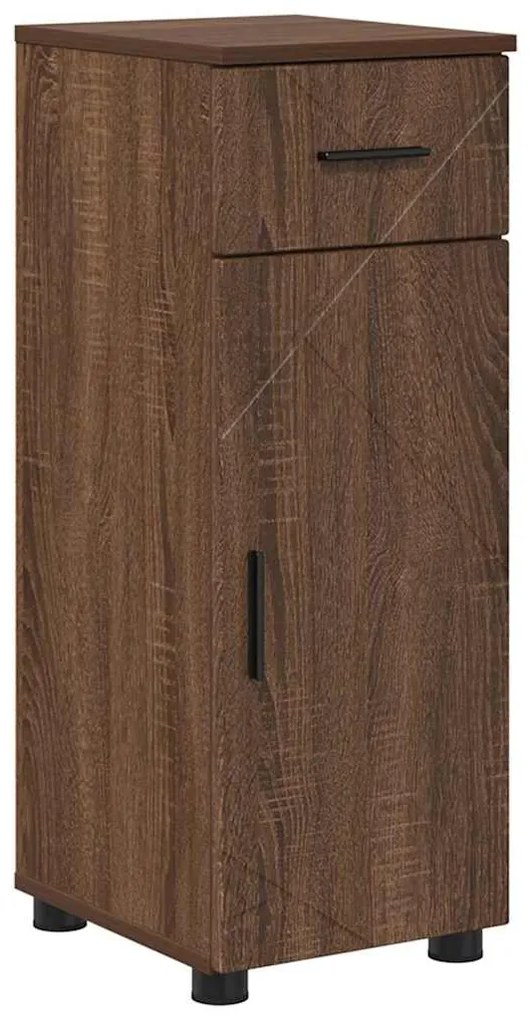 vidaXL Σετ Επίπλων Μπάνιου με ράφι 4 pcs Καφέ δρυς 30 x 35 x 192 εκ.