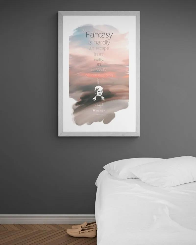 Αφίσα με παρπαστού Γνωμικά για φαντασία- - 60x90 white