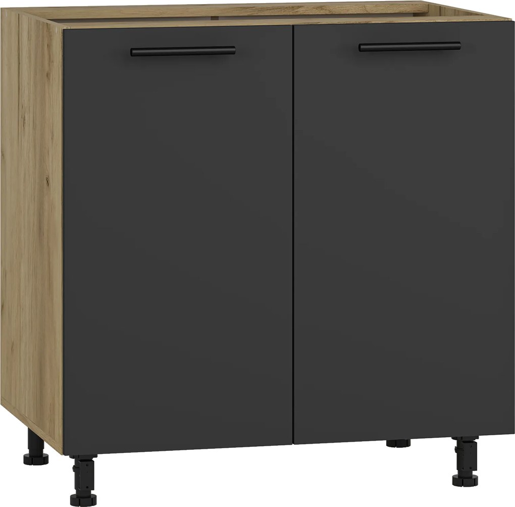 VENTO D-80/82 lower cabinet, color: craft oak/antracite DIOMMI V-UA-VENTO-D-80/82-ANTRACYT