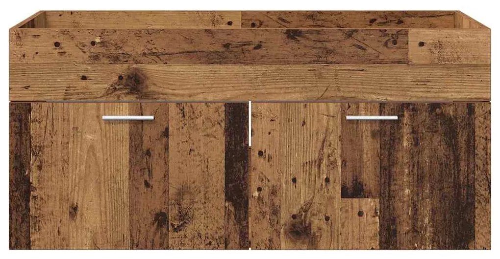 vidaXL Ντουλάπι νιπτήρα με αποθήκευση Παλιό ξύλο Επεξεργασμένο ξύλο