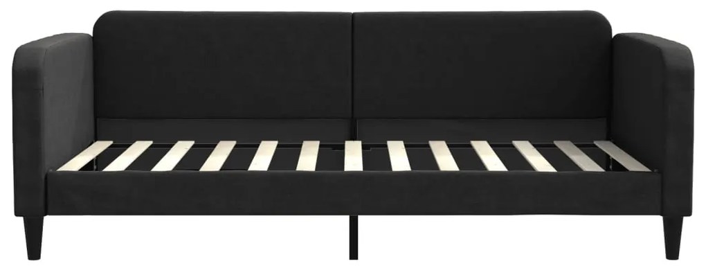 vidaXL Καναπές Κρεβάτι Μαύρος 100 x 200 εκ. Υφασμάτινος