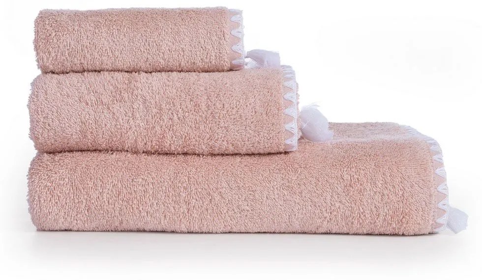 Πετσέτες Josephine (Σετ 3τμχ) Pink Nef-Nef Homeware Σετ Πετσέτες 70x140cm 100% Cotton