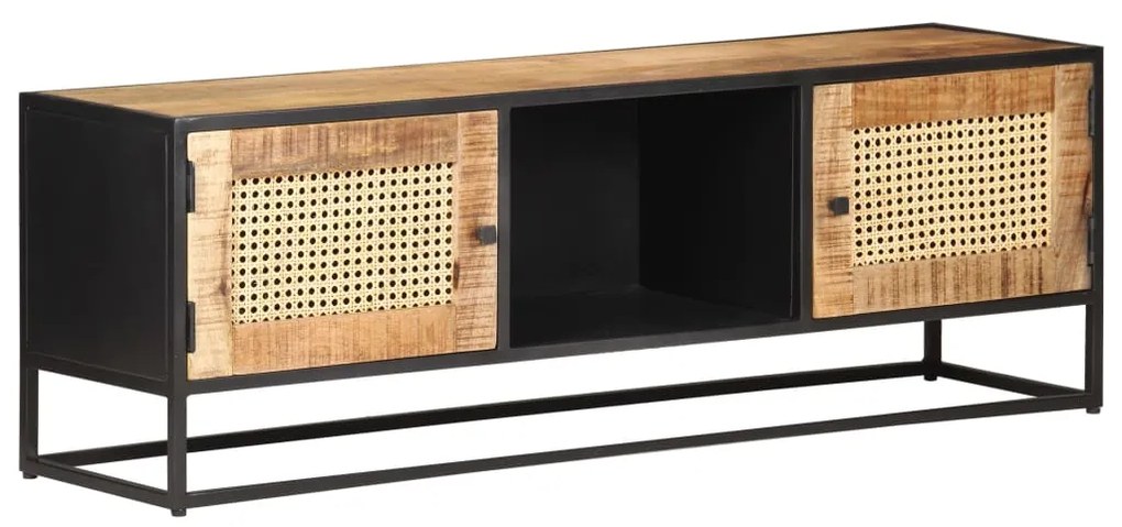 vidaXL Έπιπλο Τηλεόρασης 120x30x40 εκ. Ξύλο Μάνγκο/Φυσικό Ζαχαροκάλαμο