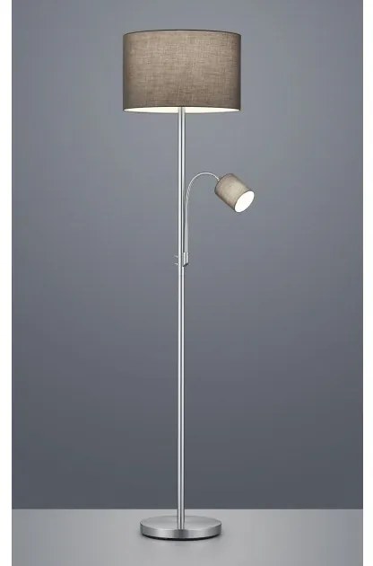 Επιδαπέδιο Φωτιστικό 1xE27 1xΕ14 Εύκαμπτο Hotel Trio Lighting-403900211-Νίκελ Ματ 403900211