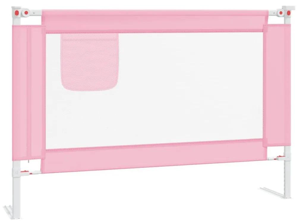 Μπάρα Κρεβατιού Προστατευτική Ροζ 100 x 25 εκ. Υφασμάτινη - Ροζ