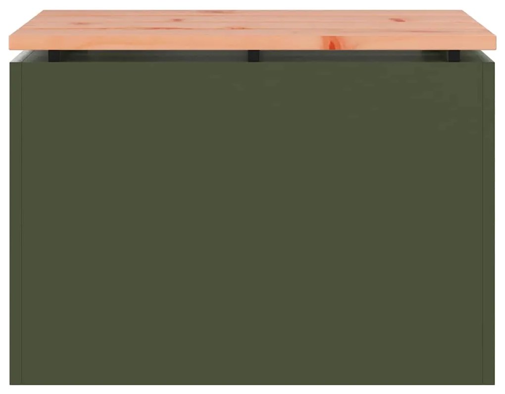 vidaXL Παγκάκι κήπου Λαδί 60 x 40 x 43 εκ Ατσάλι