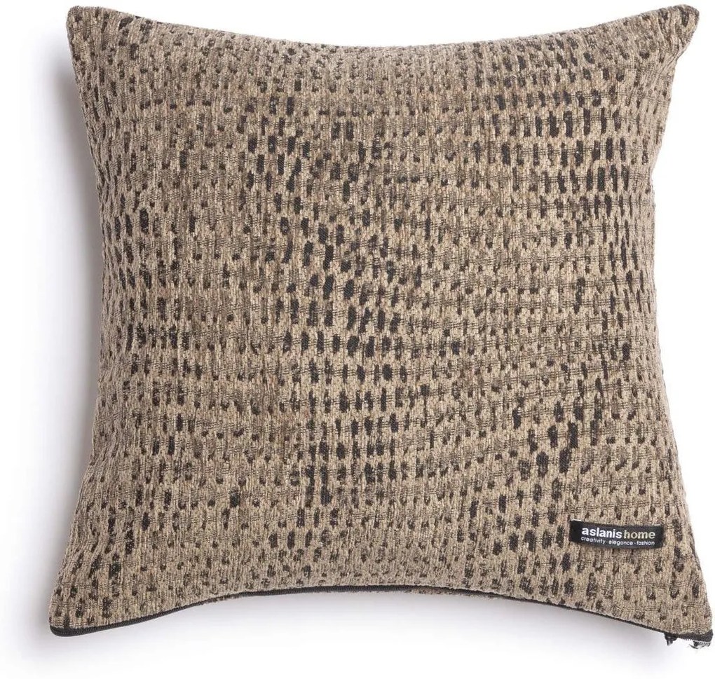 Διακοσμητική μαξιλαροθήκη Aslanis Home Ismaros-Mpez-Mauro-30 x 50 εκ.
