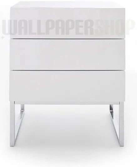 Κομοδίνο Λευκή Λάκα 50x60x40