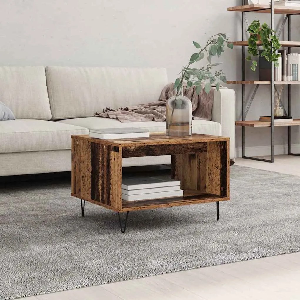 vidaXL Τραπεζάκι σαλονιού Παλαιό ξύλο 60 x 50 x 40 εκ