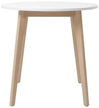 Τραπέζι Boston 366, Άσπρο, Sonoma οξιά, 76cm, 13 kg, Ινοσανίδες μέσης πυκνότητας, Φυσικό ξύλο καπλαμά | Epipla1.gr