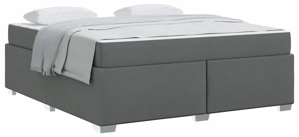 vidaXL Σκελετός Κρεβατιού Σκούρο γκρι 180 x 200 cm ύφασμα