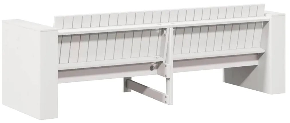 vidaXL Καναπές Κήπου Λευκό 185.5 x 60 x 62 εκ. Μασίφ ξύλο πεύκου