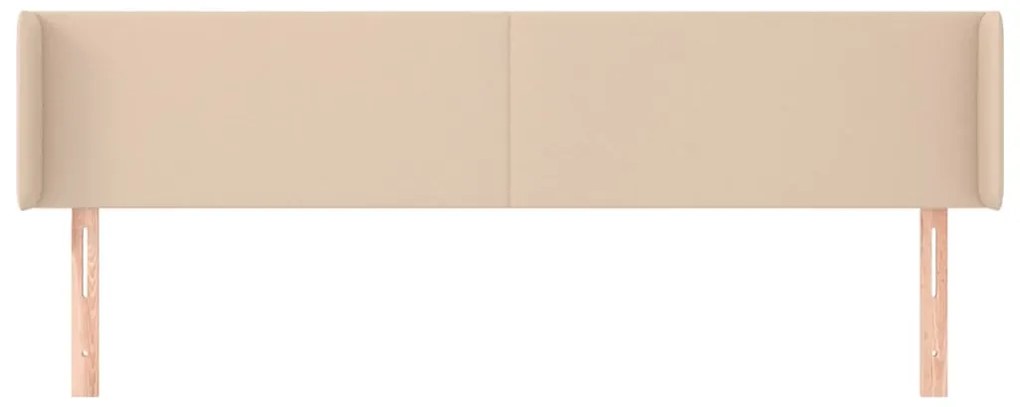 vidaXL Κεφαλάρι με Πτερύγια Καπουτσίνο 163x16x78/88εκ. Συνθετικό Δέρμα
