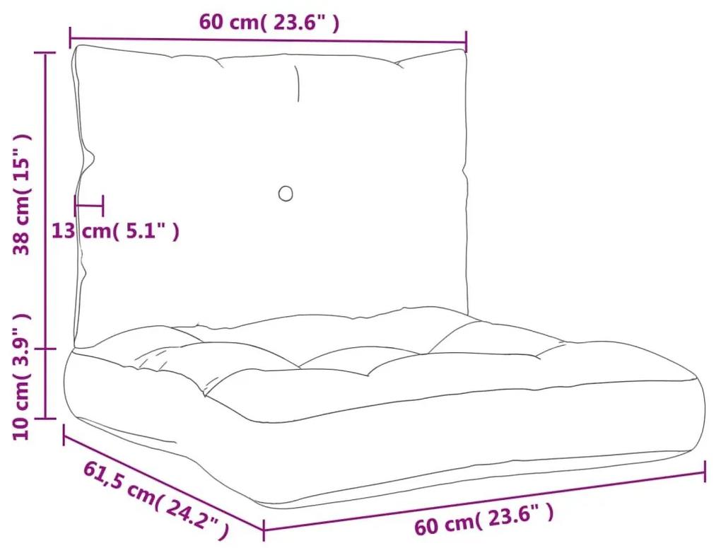 Μαξιλάρια Παλέτας 2 τεμ. Σχέδιο Φύλλων από Ύφασμα Oxford - Πράσινο
