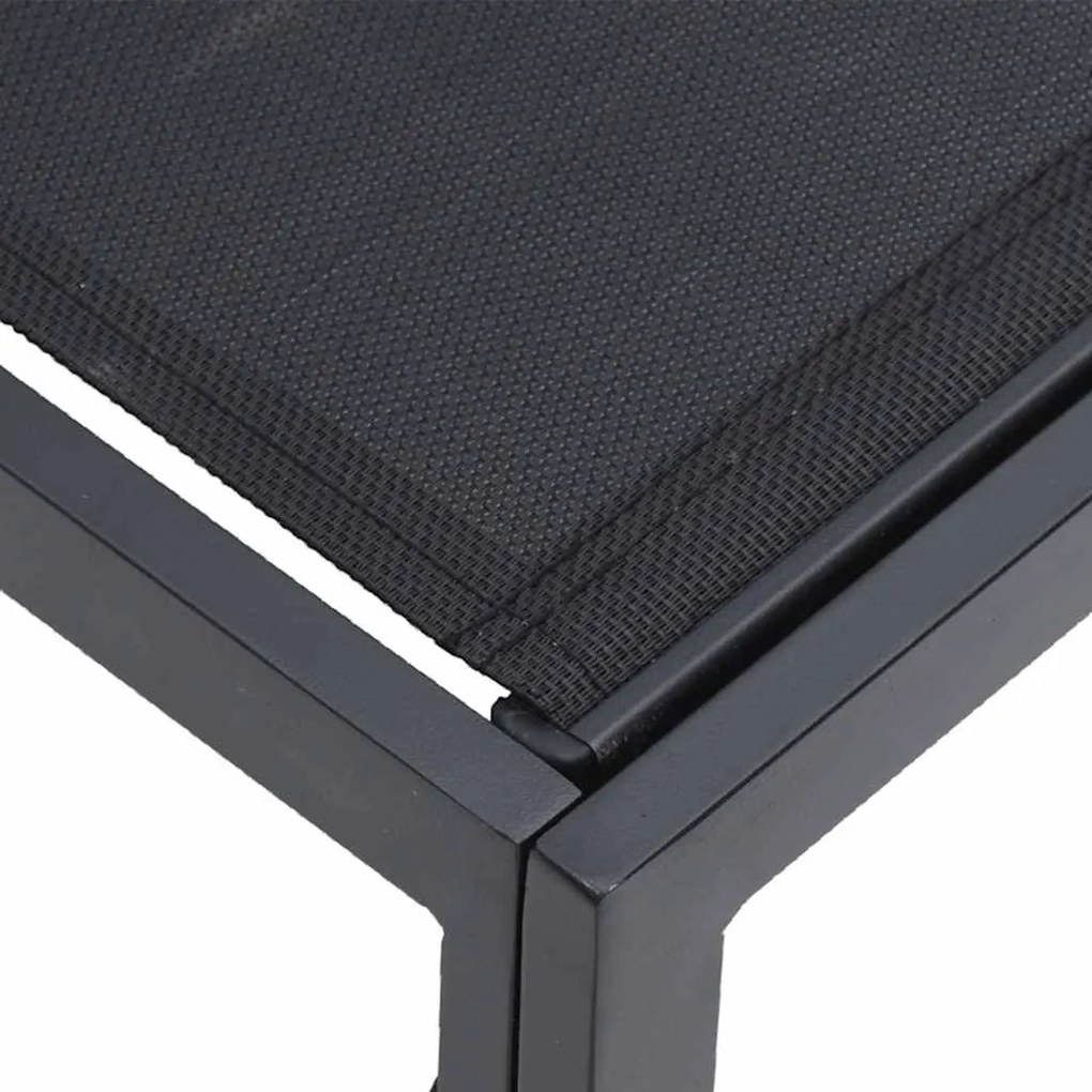 vidaXL Σετ Καναπέ Κήπου 7 pcs Μαύρο 283 x 143 x 71 εκ Αλουμίνιο