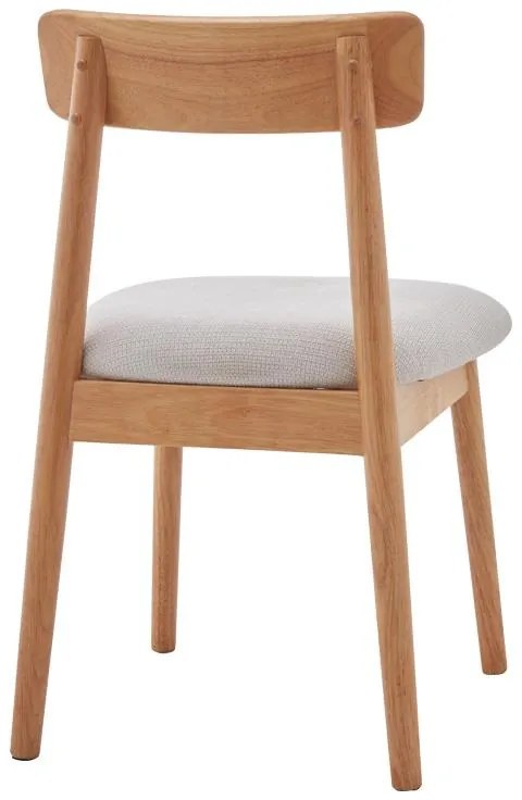 Καρέκλα Tullo rubberwood σε φυσική απόχρωση 46x45x78εκ 46x45x78 εκ.