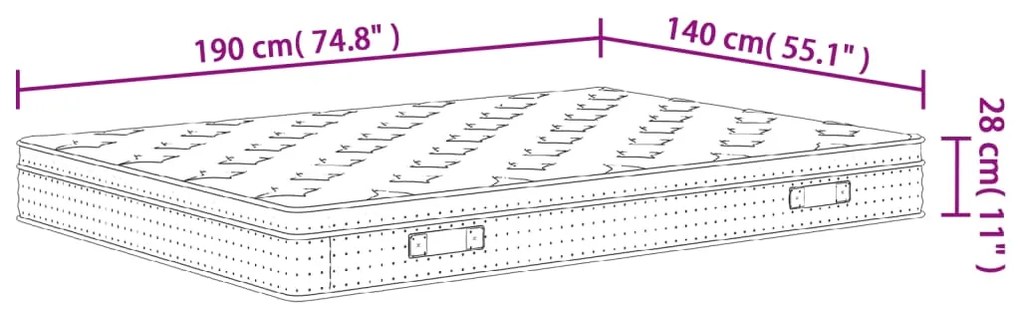 ΣΤΡΩΜΑ ΜΕ POCKET SPRINGS ΜΕΣΑΙΑ PLUS ΣΚΛΗΡΟΤΗΤΑ 140X190 ΕΚ. 372878