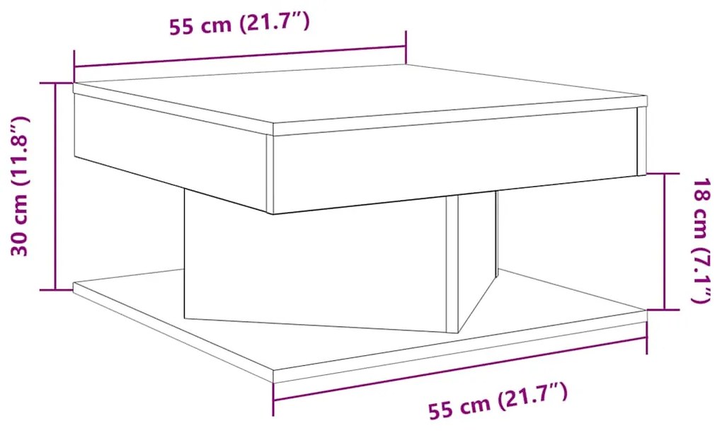 ΤΡΑΠΕΖΑΚΙ ΣΑΛΟΝΙΟΥ ΤΕΧΝΙΤΗΣ ΔΡΥΣ 55X55X30 ΕΚ ΕΠΕΞΕΡΓΑΣΜΕΝΟ ΞΥΛΟ 856633