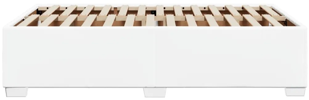 vidaXL Πλαίσιο Κρεβατιού χωρίς στρώμα Λευκό 120x190 εκ.Συνθ. Δέρμα