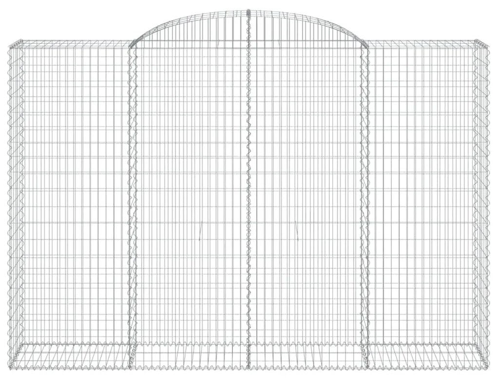 vidaXL Συρματοκιβώτια Τοξωτά 8 τεμ. 300x50x200/220 εκ. Γαλβαν. Ατσάλι