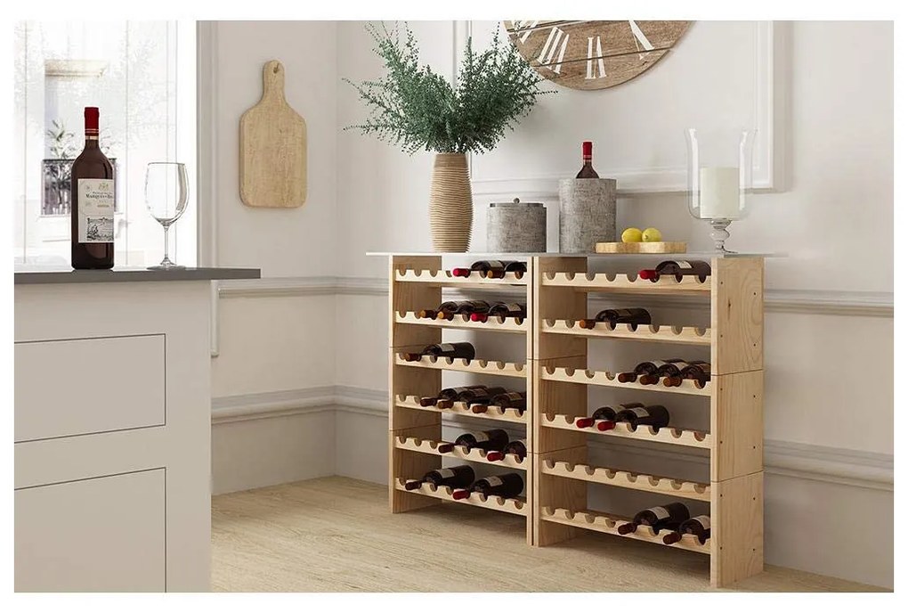 Μπουκαλοθήκη Astigarraga Merlot Καφέ Τζίντζερ (68,8 x 25 x 30 cm)