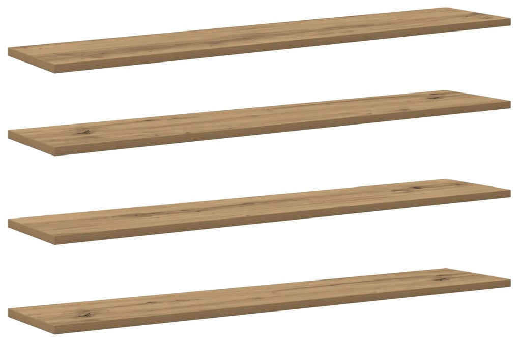 vidaXL Δίσκος Βιβλιοθήκης 4 pcs Καφέ 100 x 40 x 1.5 εκ. Μοριοσανίδα