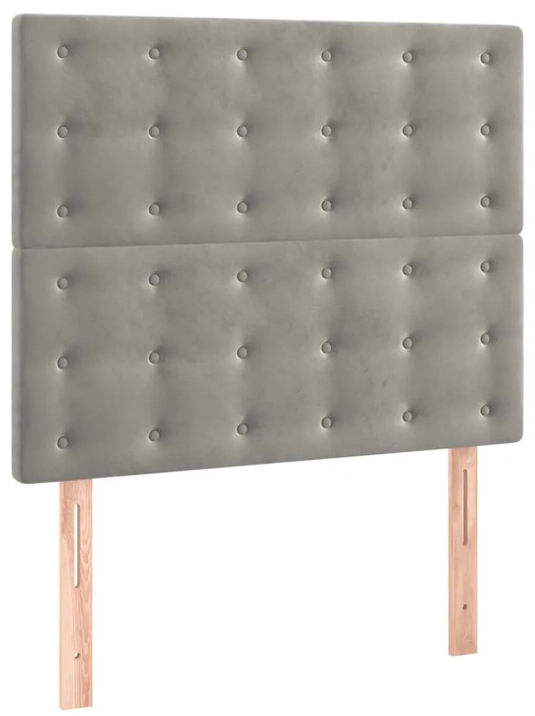 vidaXL Κεφαλάρια Κρεβατιού 2 τεμ. Αν. Γκρι 80 x 5 x 78/88εκ.Βελούδινο