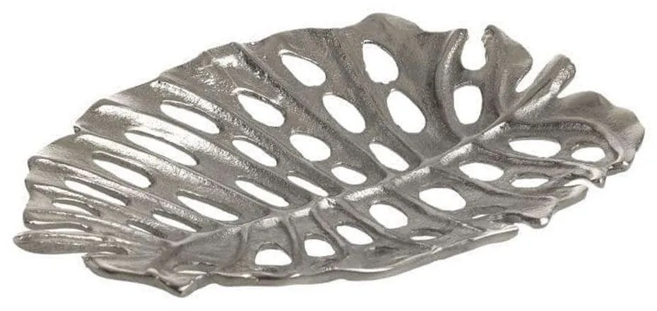 Διακοσμητική Πιατέλα Φύλλο 3-70-388-0356 26x17x3cm Silver Inart Αλουμίνιο