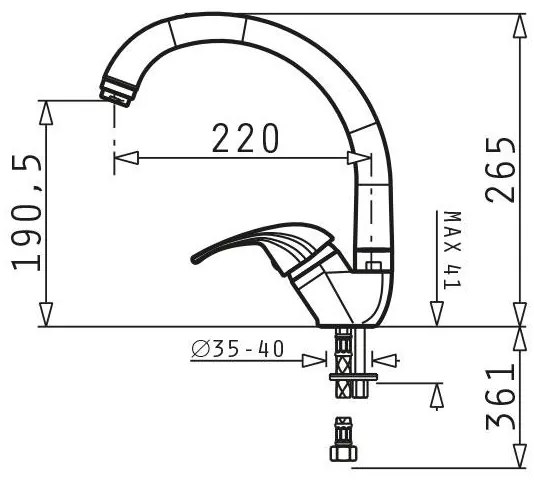 Μπαταρία κουζίνας Mezzo Industrial Grey