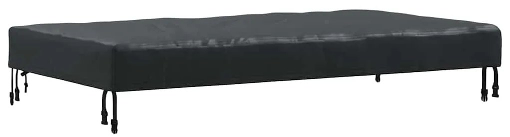 vidaXL Κάλυμμα Τραπέζι Μονόχρωμο Μαύρο 102 x 202 x 15 εκ ύφασμα