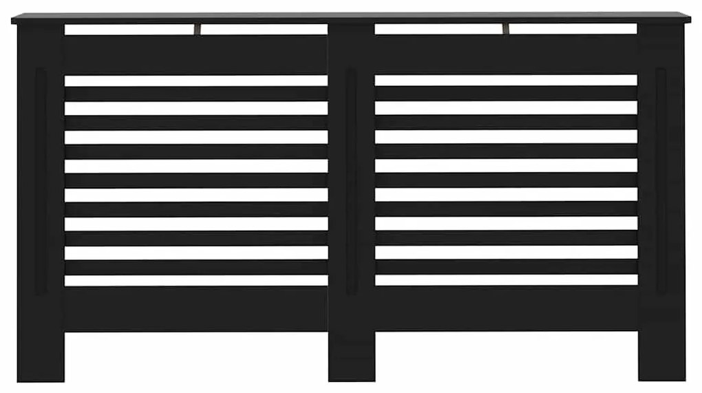 vidaXL Κάλυμμα Καλοριφέρ Μαύρο 152 x 19 x 81,5 εκ. από MDF