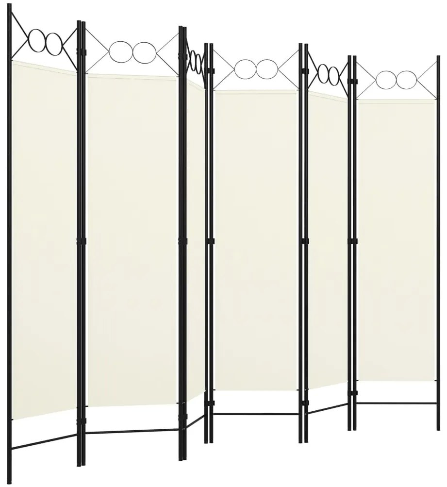 Διαχωριστικό Δωματίου με 6 Πάνελ Λευκό 240 x 180 εκ. - Λευκό
