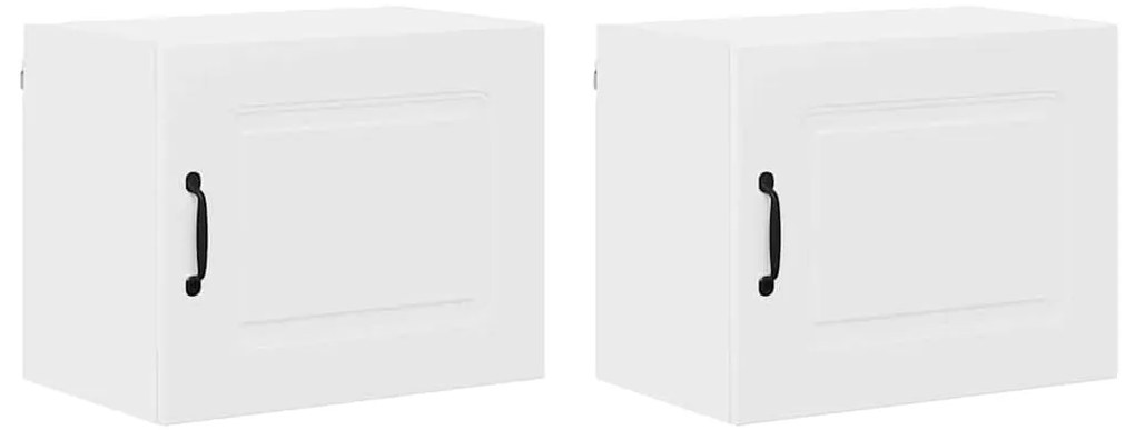 vidaXL Κρεμαστό ντουλάπι κουζίνας με ράφι 2 pcs Λευκό 50 x 31 x 40 εκ.