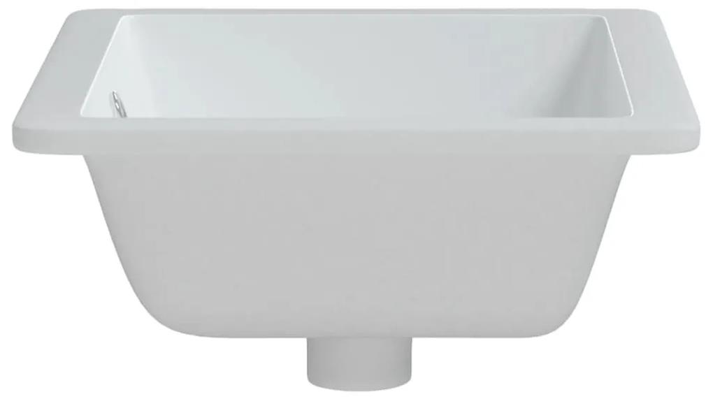 Νιπτήρας Μπάνιου Ορθογώνιος Λευκός 46,5x35x18 εκ. Κεραμικός - Λευκό
