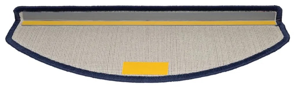 vidaXL Πατάκια Σκαλιών 10 τεμ. Μπλε Ημίστρογγυλά Μεγάλα 65x24x4 εκ.