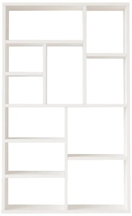Βιβλιοθήκη Boteca 10θέσεων pakoworld σε λευκή απόχρωση 75x22x123.6εκ