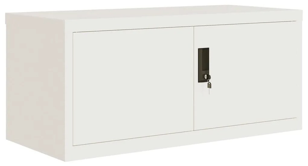 vidaXL Αρχειοθήκη Λευκή 90 x 40 x 145 εκ. από Ατσάλι