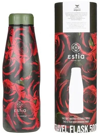 Estia Θερμός Παγούρι Travel Flask Save The Aegean 500ml Twilight Rose 01-22136