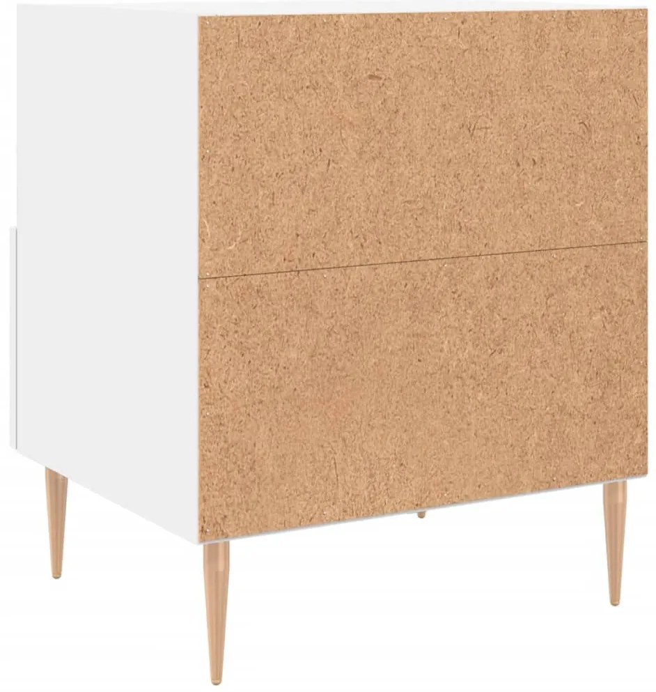 vidaXL Κομοδίνο Λευκό 40 x 35 x 47,5 εκ. από Επεξεργασμένο Ξύλο