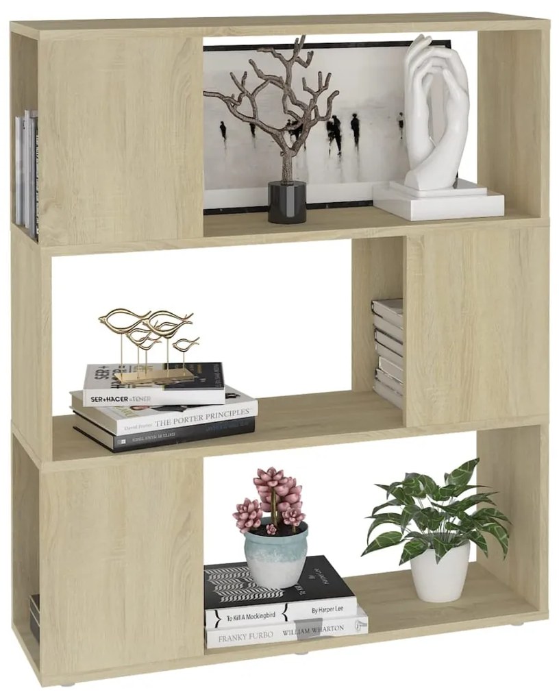vidaXL Βιβλιοθήκη/Διαχωριστικό Sonoma Δρυς 80x24x94 εκ. Μοριοσανίδα