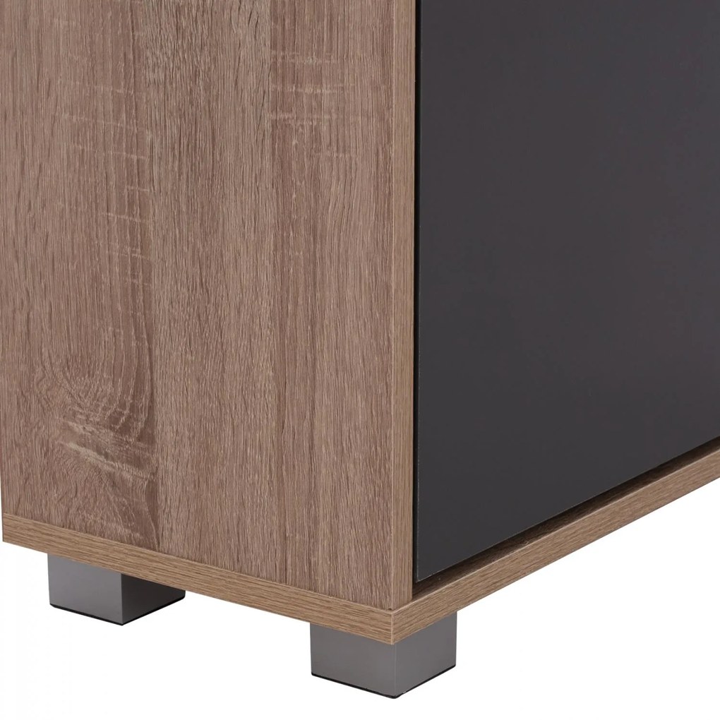 Παπουτσοθήκη Ξύλινη DAVINA C22221.04 με 3 πόρτες Sonama - Γκρί 62x24x110Υεκ. 62x24x110 εκ.