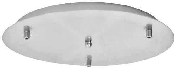 Ροζέτα Οροφής Στρογγυλή Φ35cm 3 Υποδοχές Homelighting-77-4382-Νίκελ Ματ 77-4382