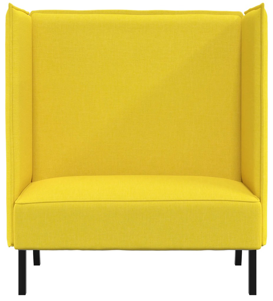 vidaXL Καναπές Highback Ανοιχτό Κίτρινο 109x56x121 εκ. Υφάσματος