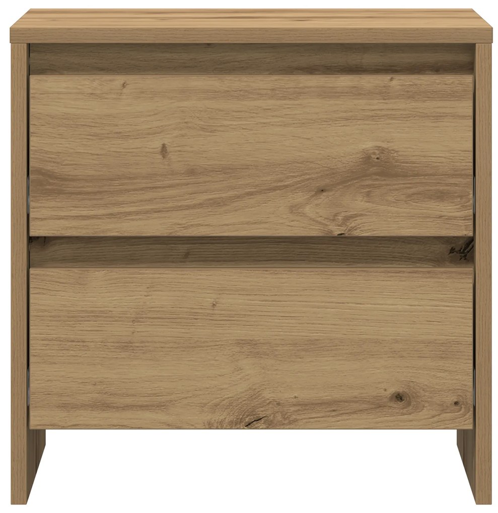 vidaXL κομοδίνο από τεχνητό ξύλο δρυός 45x34x44,5 εκ.